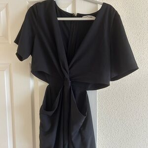 Abercrombie & Fitch Black Midi Dress